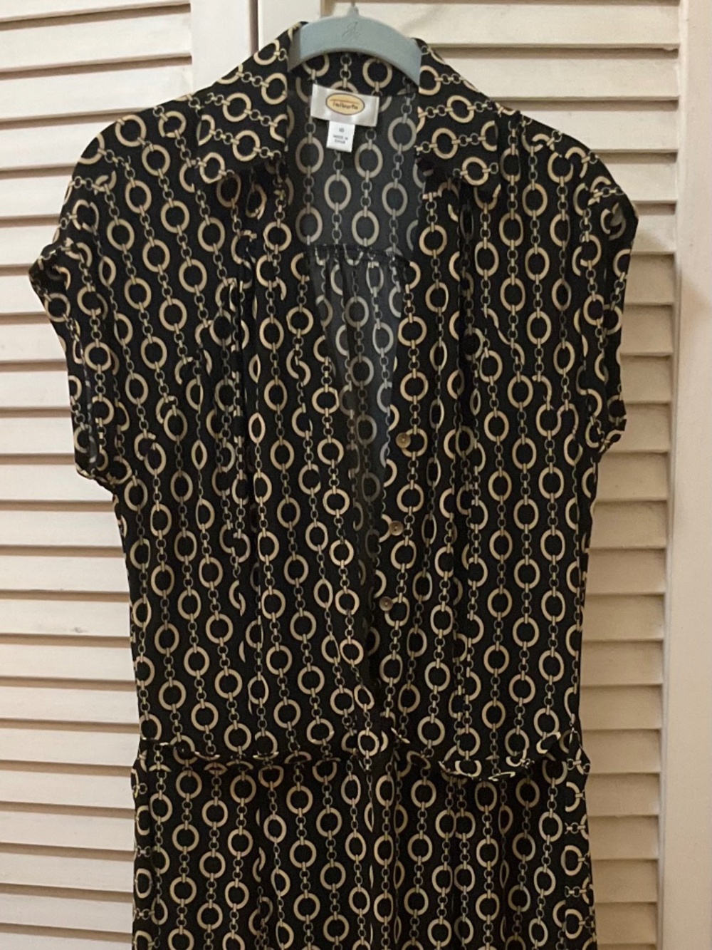 Talbots short sleeve dress with attached belt multi seasonal